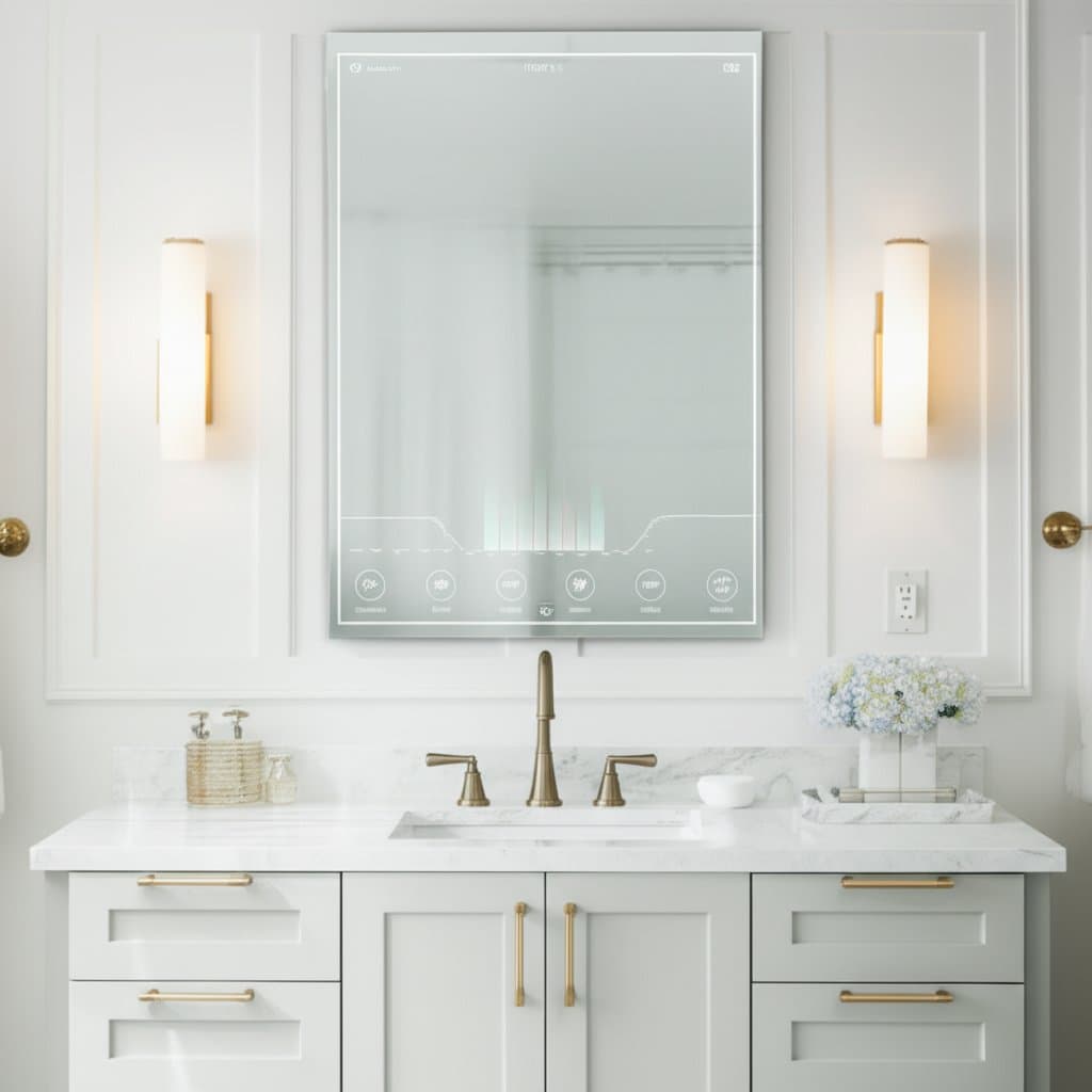 Featured image for Smart Mirrors Are Replacing Bathroom Medicine Cabinets