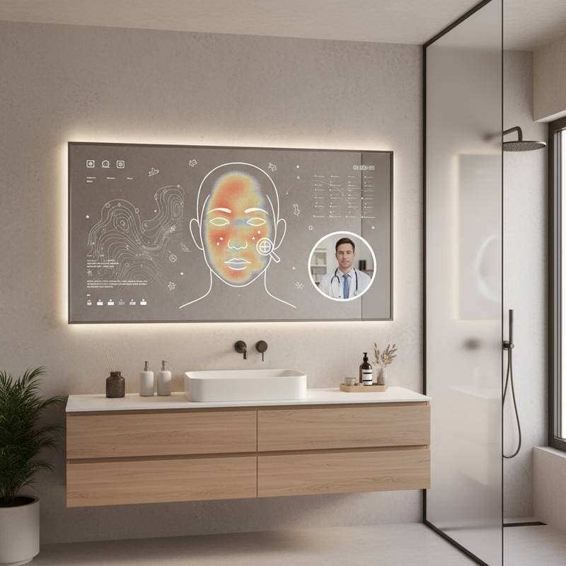 Featured image for Smart Mirrors Spot Skin Cancer in Your Bathroom