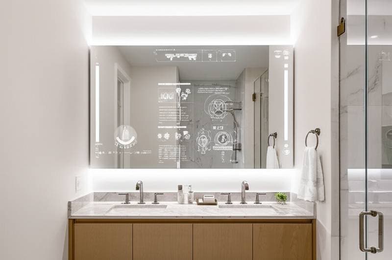 Featured image for Smart Mirrors Transform Bathrooms Into AR Health Hubs